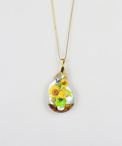 Hand Painted Baroque Pearl Necklace