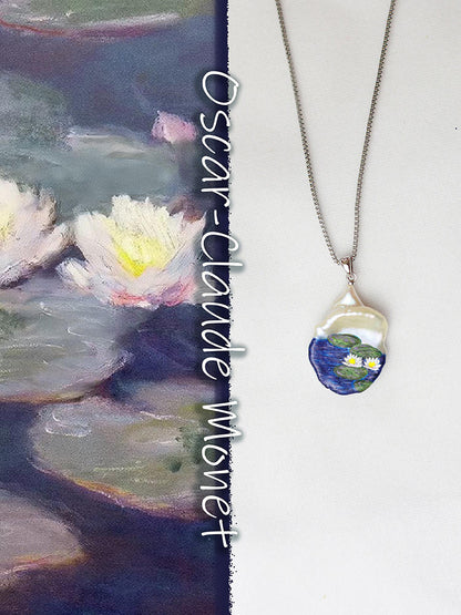 Hand Painted Baroque Pearl Necklace
