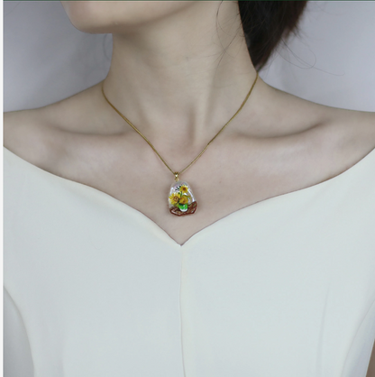 Hand Painted Baroque Pearl Necklace