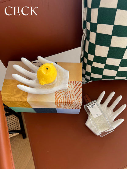 Hand Shaped Ceramic Ring Holder