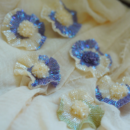 Handmade Beaded FLower Earrings