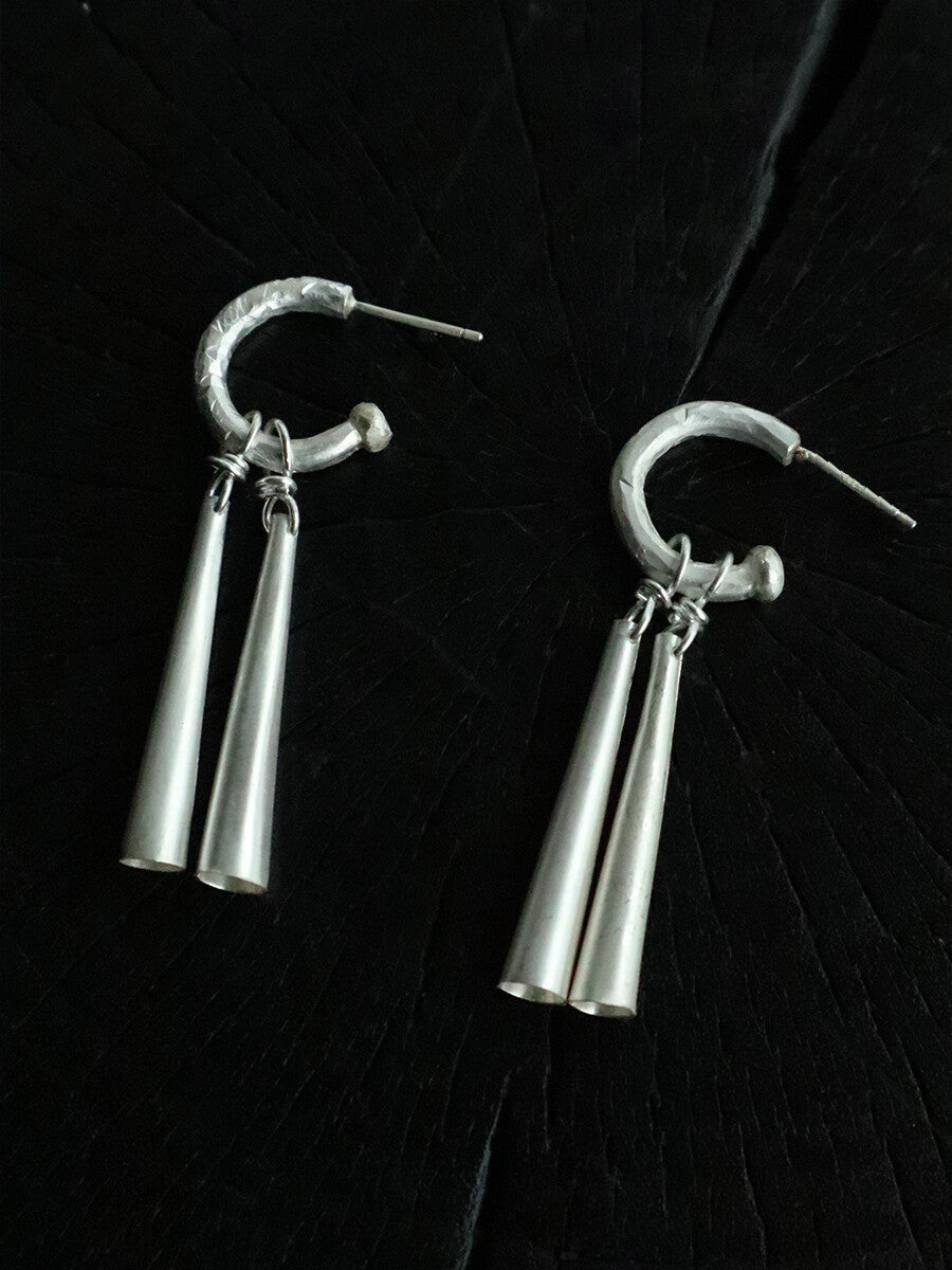 Handmade Bell Silver Earrings