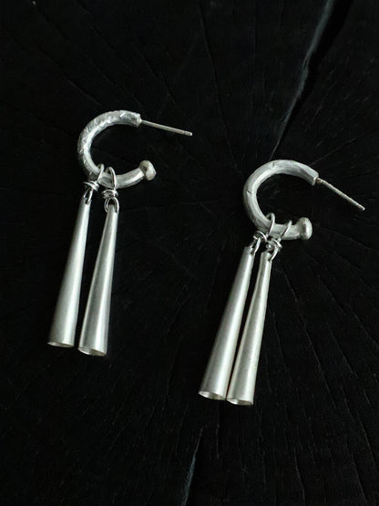 Handmade Bell Silver Earrings