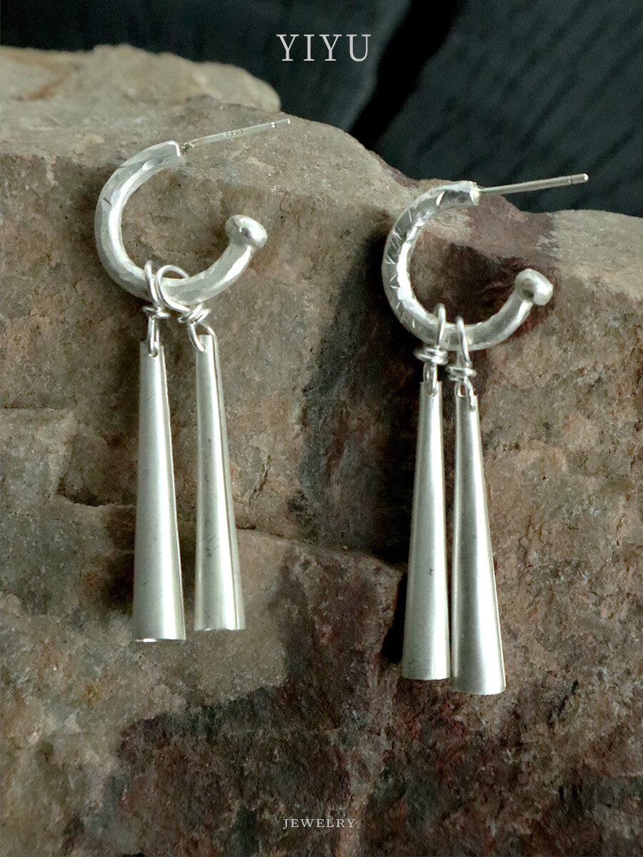 Handmade Bell Silver Earrings