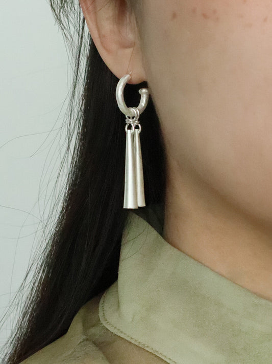 Handmade Bell Silver Earrings