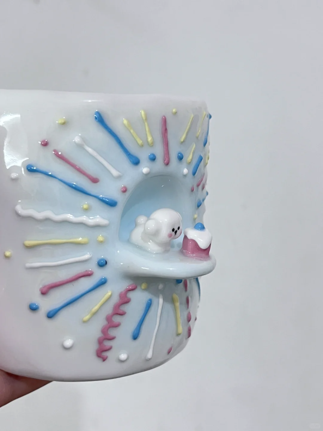 Handmade Birthday Puppy Ceramic Cup