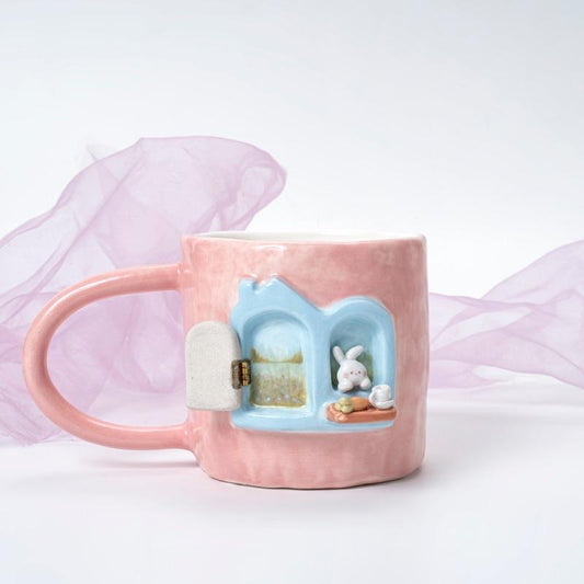 Handmade Bunny's Home Ceramic Cup