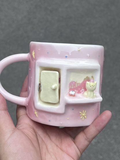 Handmade Cat Bakery Ceramic Cup