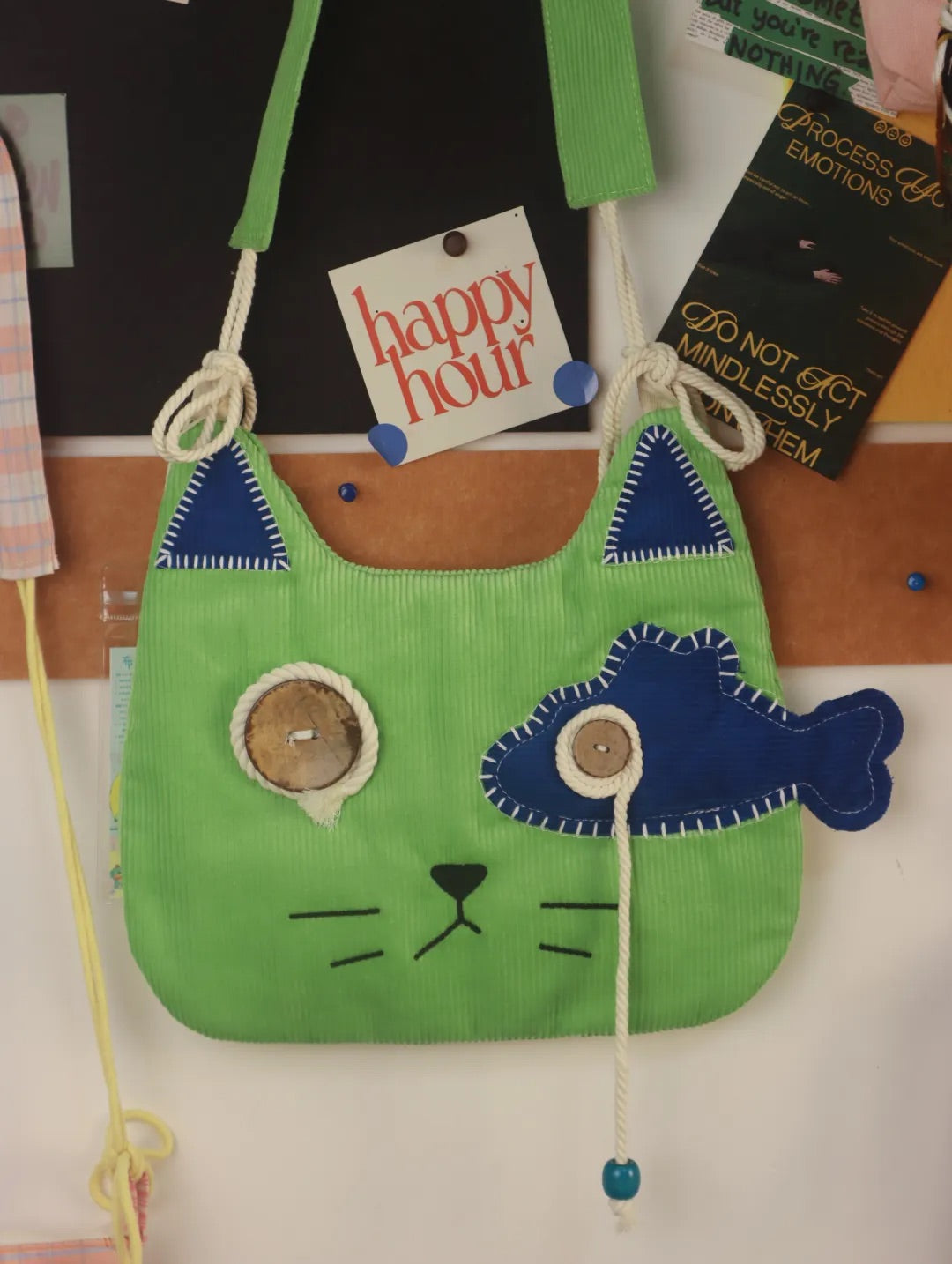 Handmade Cat Fish Fabric Bag