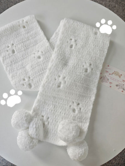 Handmade Cat Paw Scarf
