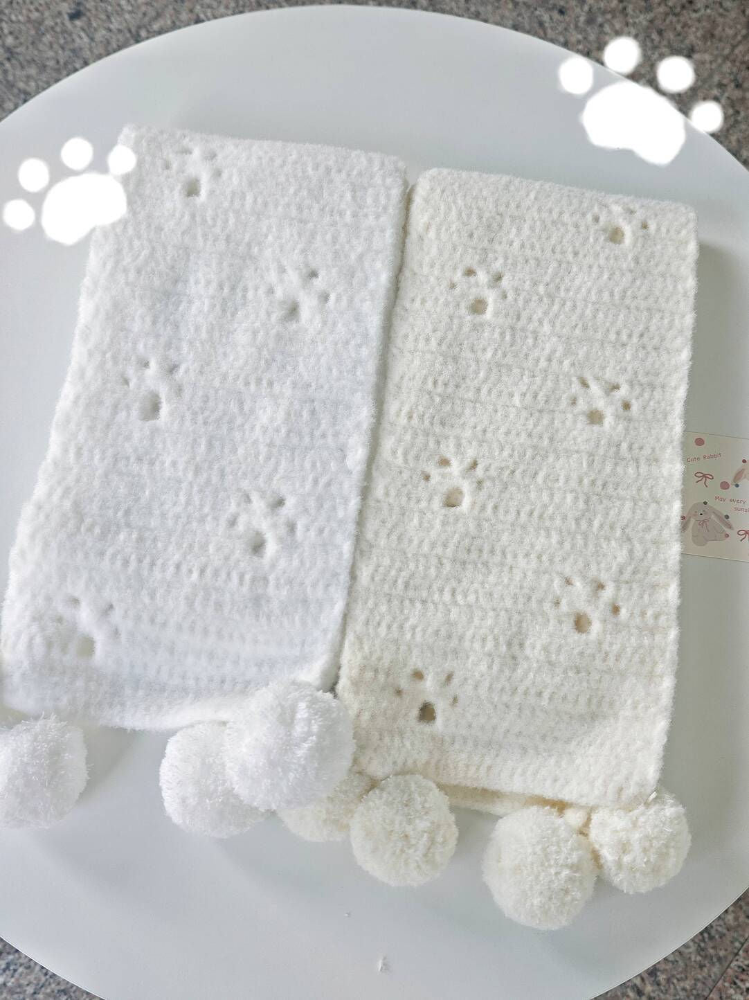 Handmade Cat Paw Scarf