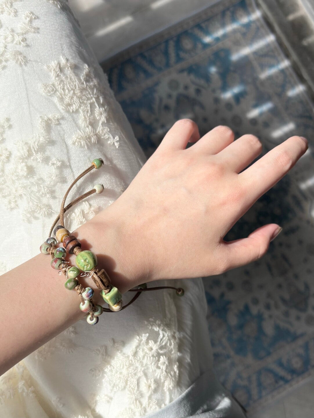 Handmade Ceramic Beaded Bracelet