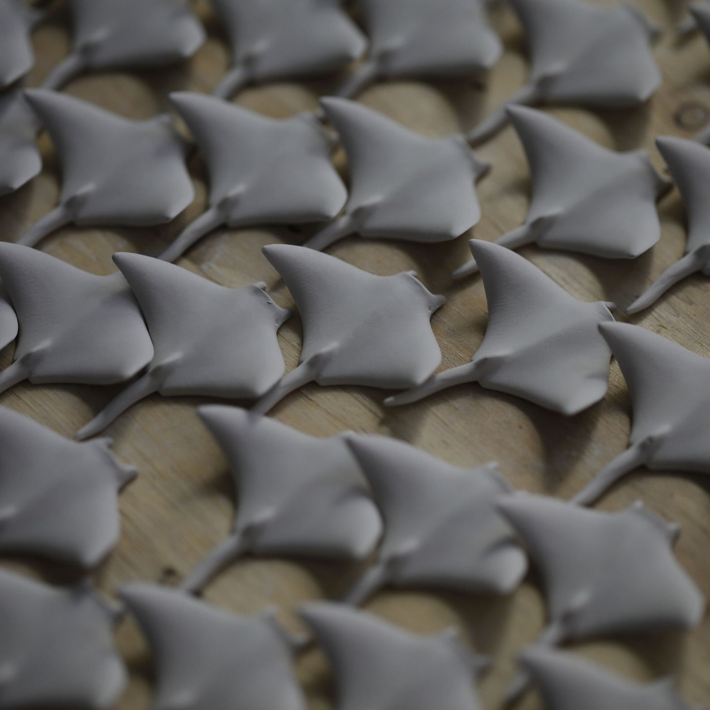 Handmade Ceramic Manta Brooch