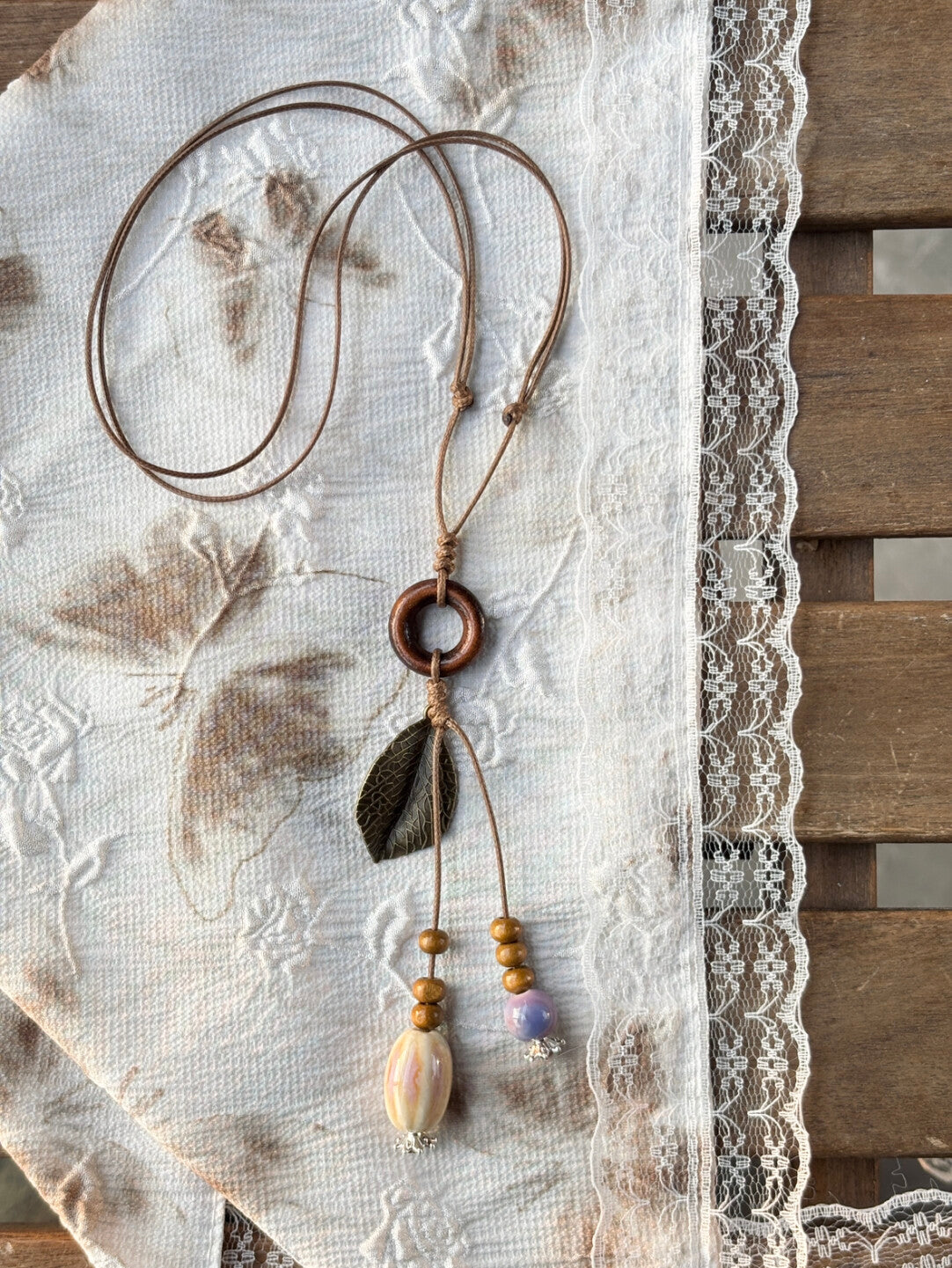 Handmade Ceramic Pendant Necklace