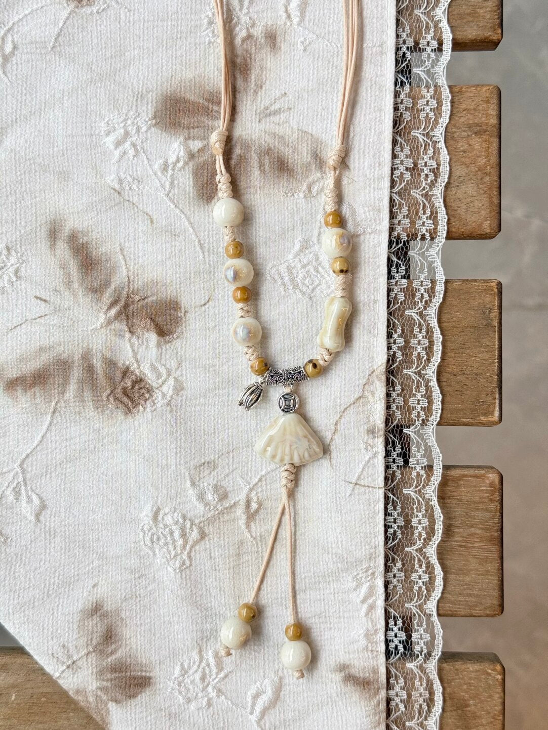 Handmade Ceramic Pendant Necklace