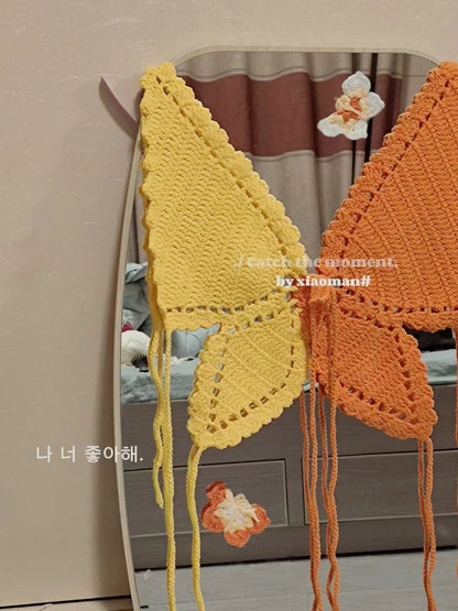 Handmade Crochet Butterfly Crop Top