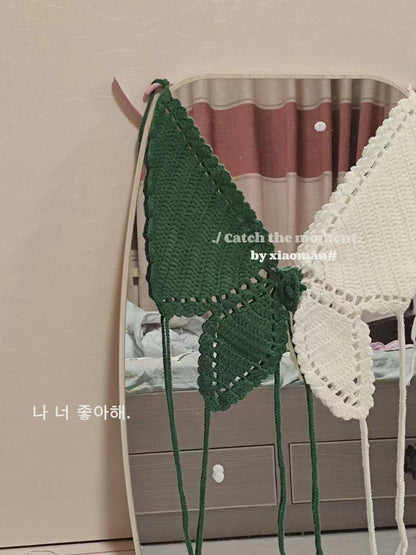 Handmade Crochet Butterfly Crop Top