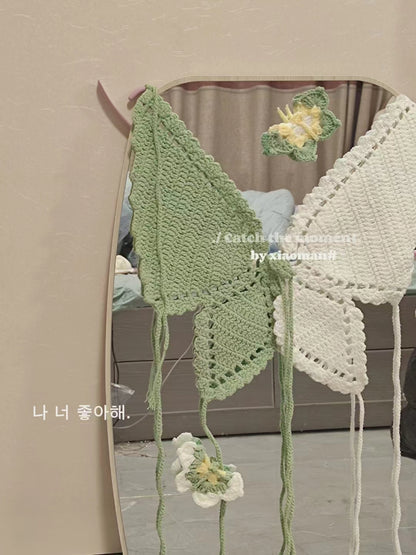 Handmade Crochet Butterfly Crop Top