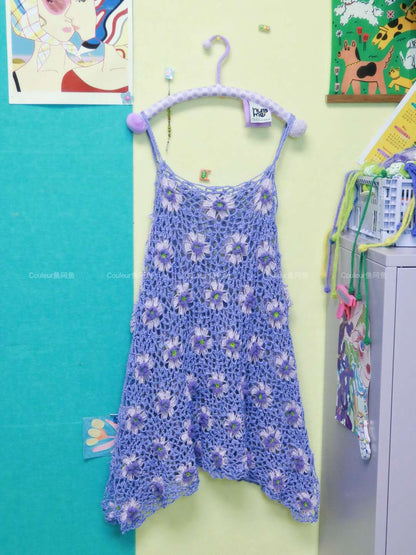 Handmade Crochet Floral Cami Dress