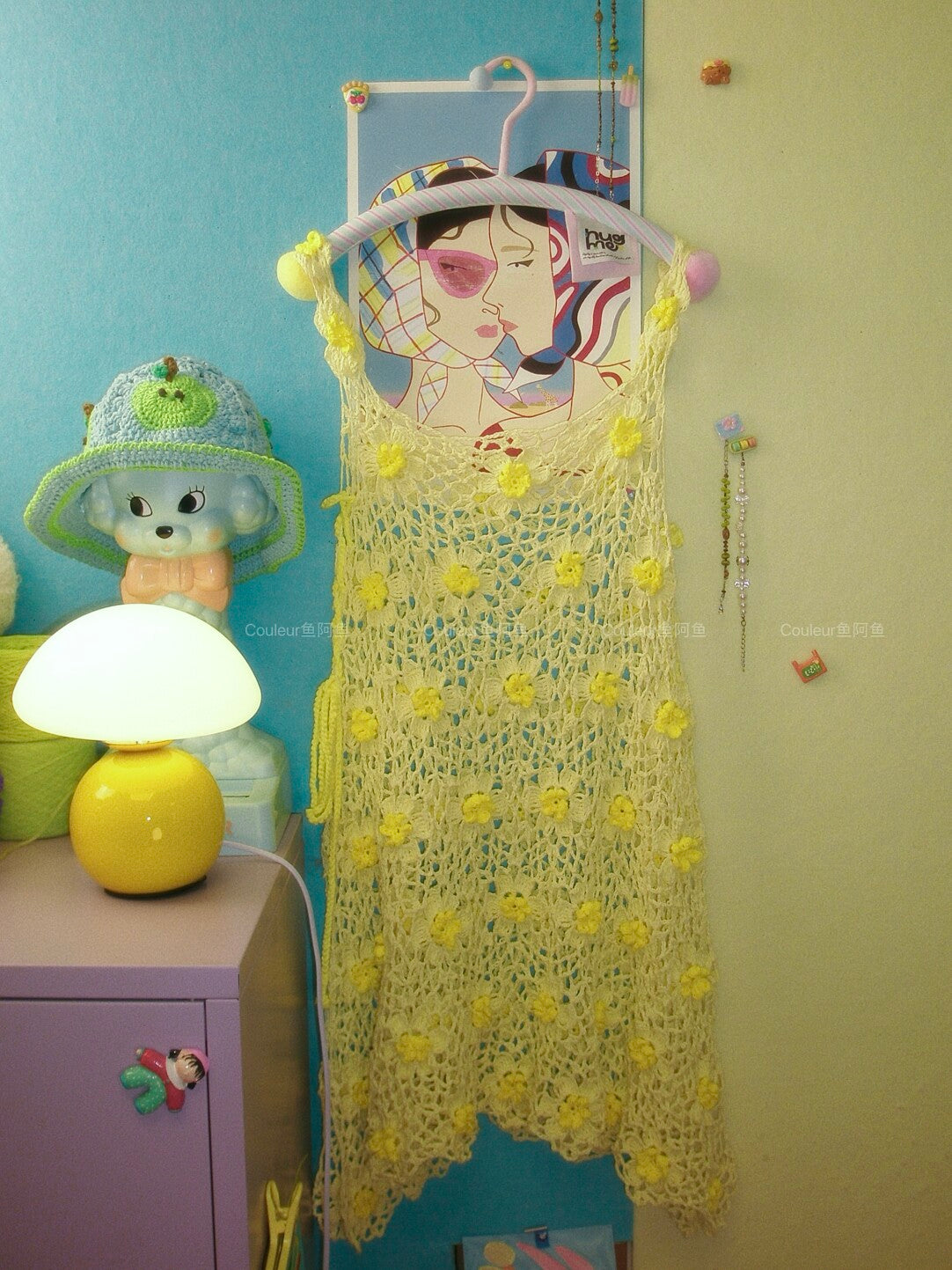Handmade Crochet Floral Cami Dress