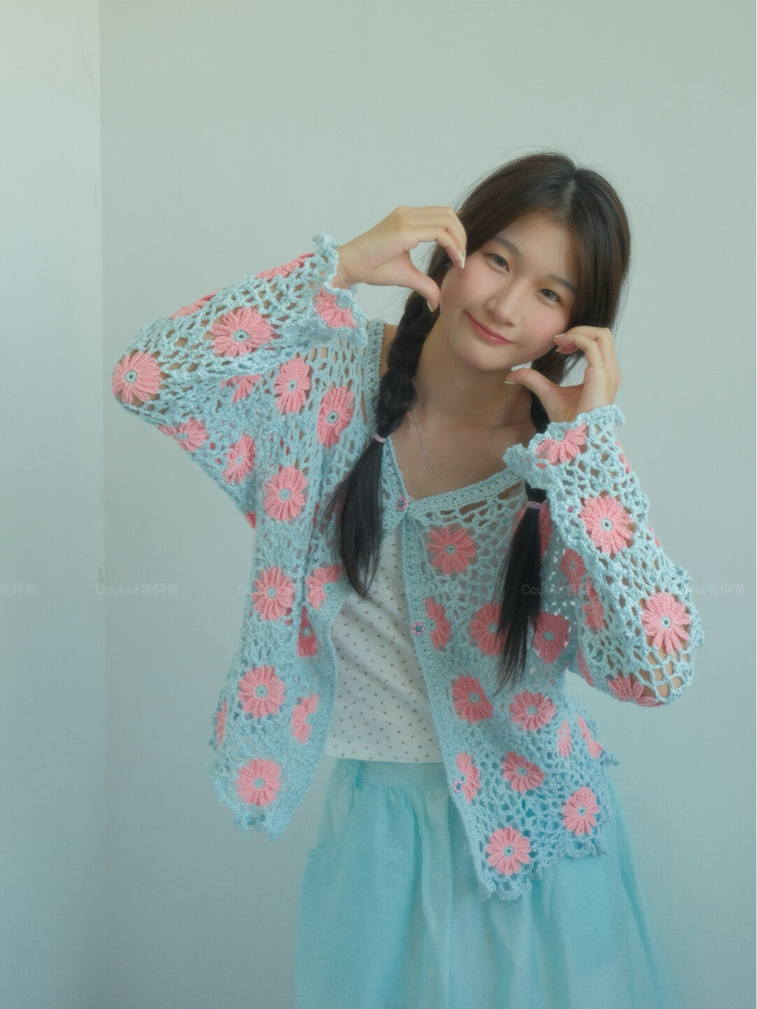 Handmade Crochet Floral Cardigan