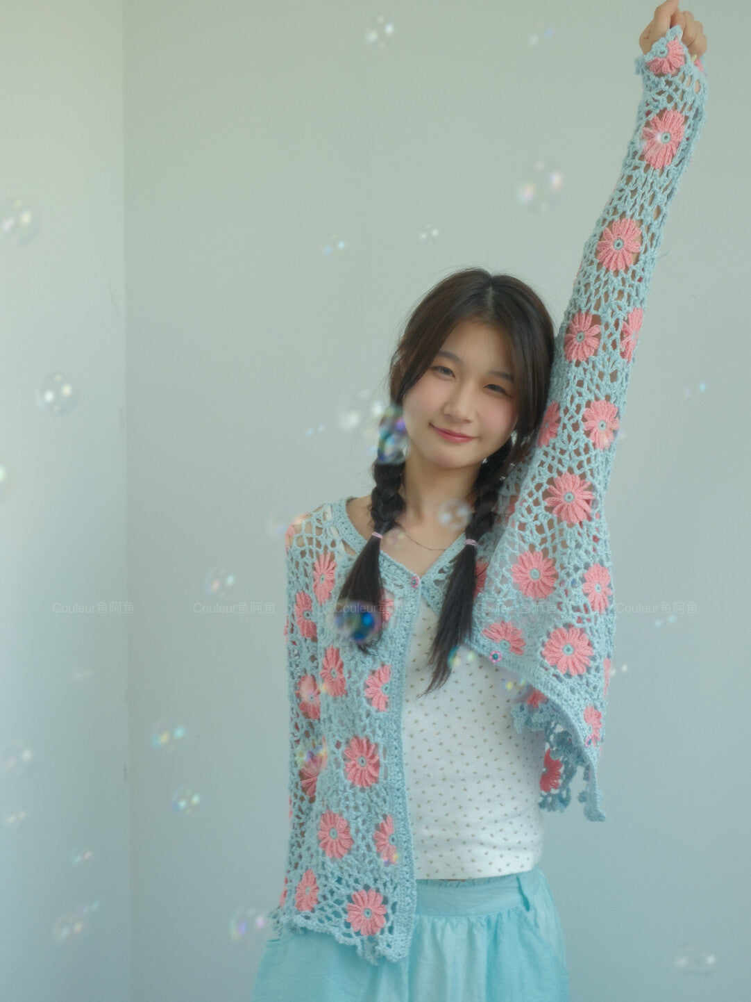 Handmade Crochet Floral Cardigan