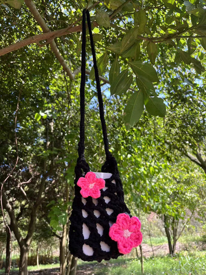 Handmade Crochet Flower Crossbody Phone Bag