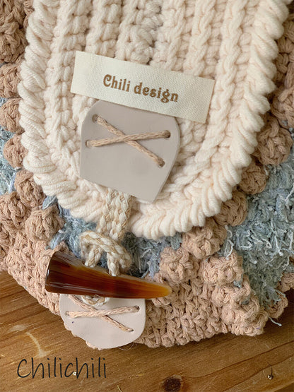 Handmade Crochet Nut Crossbody Bag