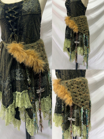 Handmade Crochet Tassel Waist Wrap