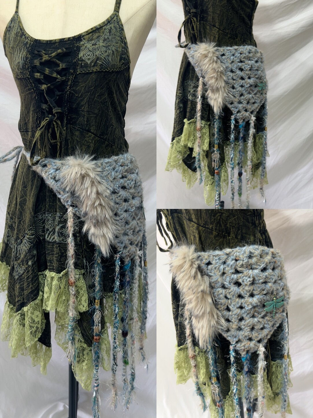 Handmade Crochet Tassel Waist Wrap