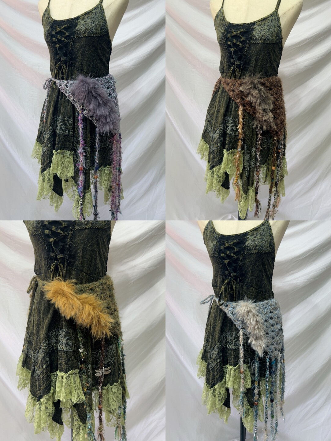 Handmade Crochet Tassel Waist Wrap