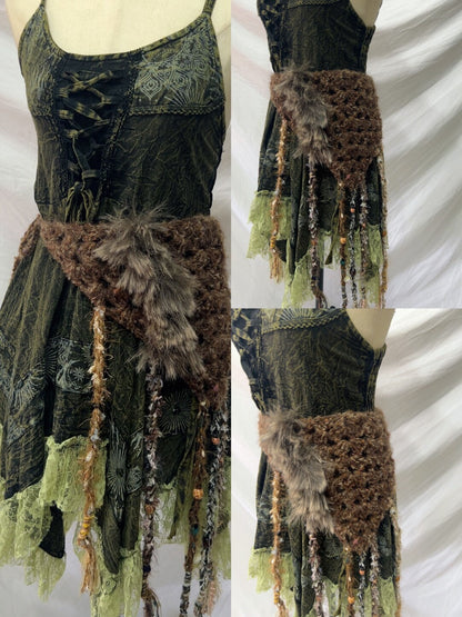 Handmade Crochet Tassel Waist Wrap