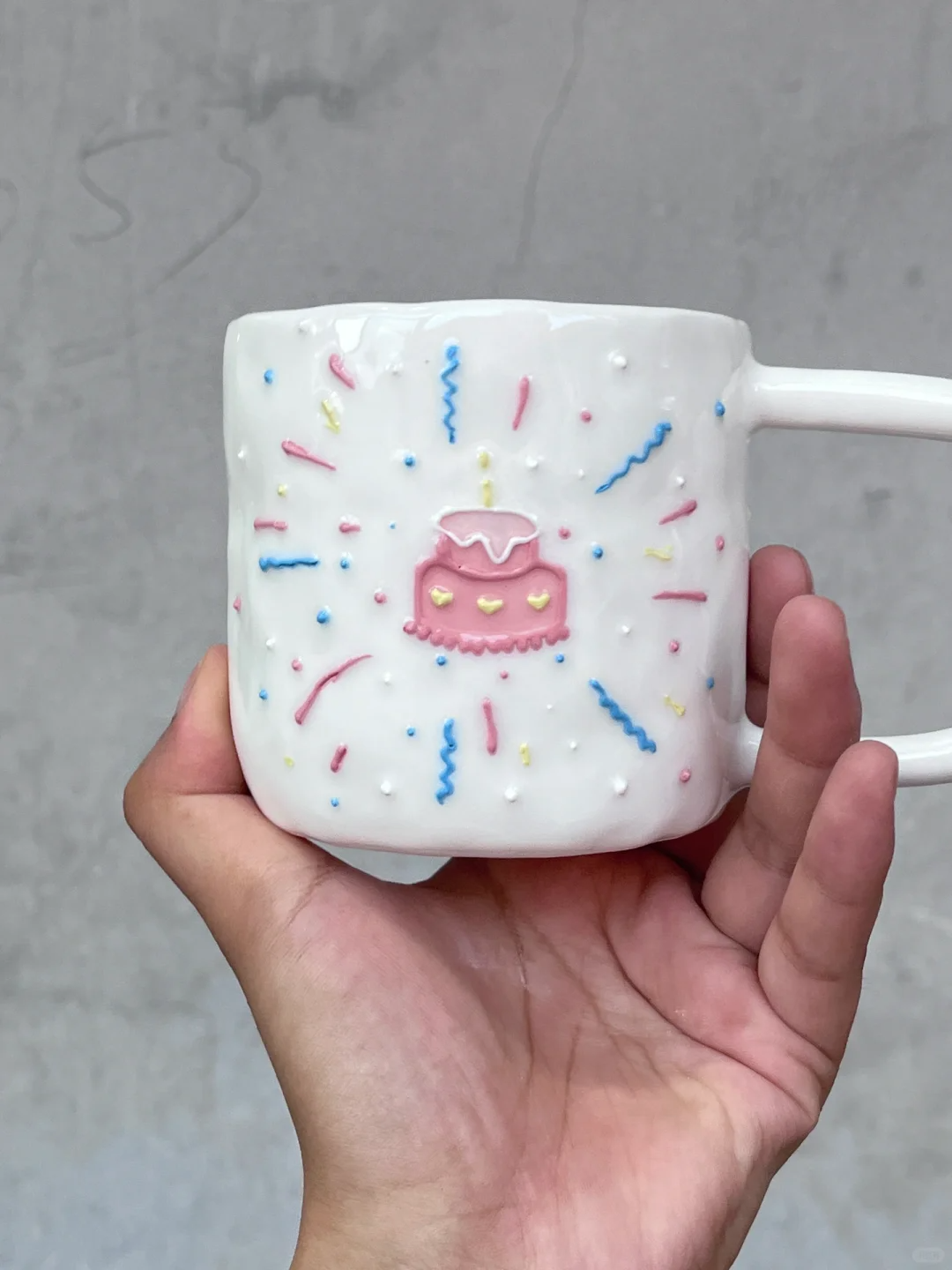 Handmade Cute Cat Dog Love Ceramic Cup