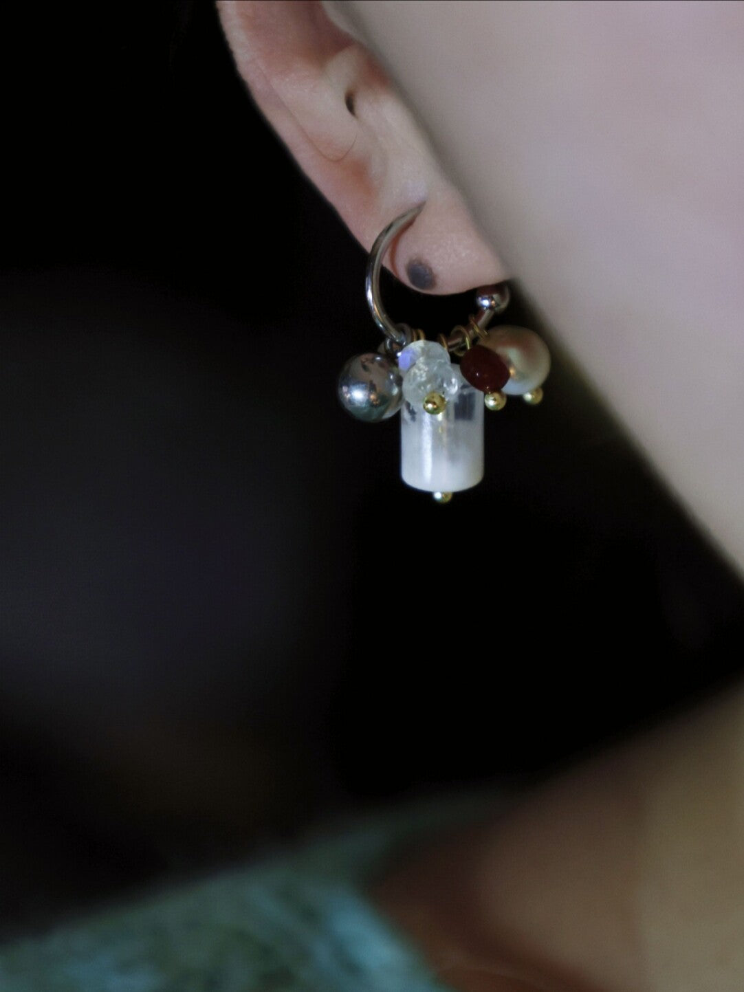 Handmade Edelweiss Beaded Earrings