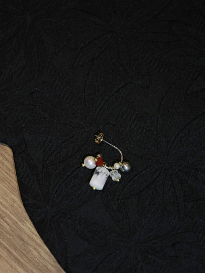 Handmade Edelweiss Beaded Earrings