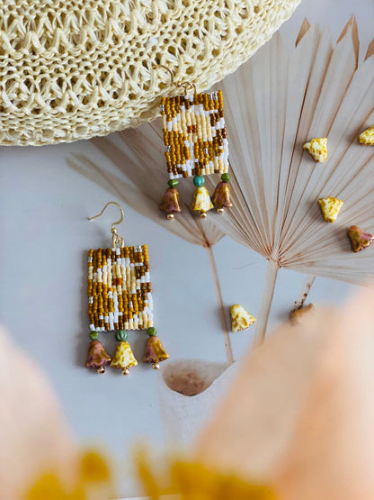 Handmade Flower MIYUKI Beaded Earrings