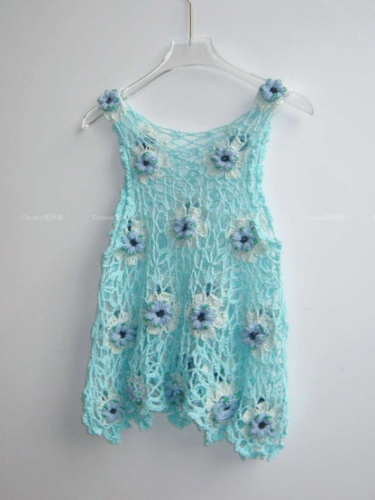 Handmade Fruit Series Blueberry Crochet Top