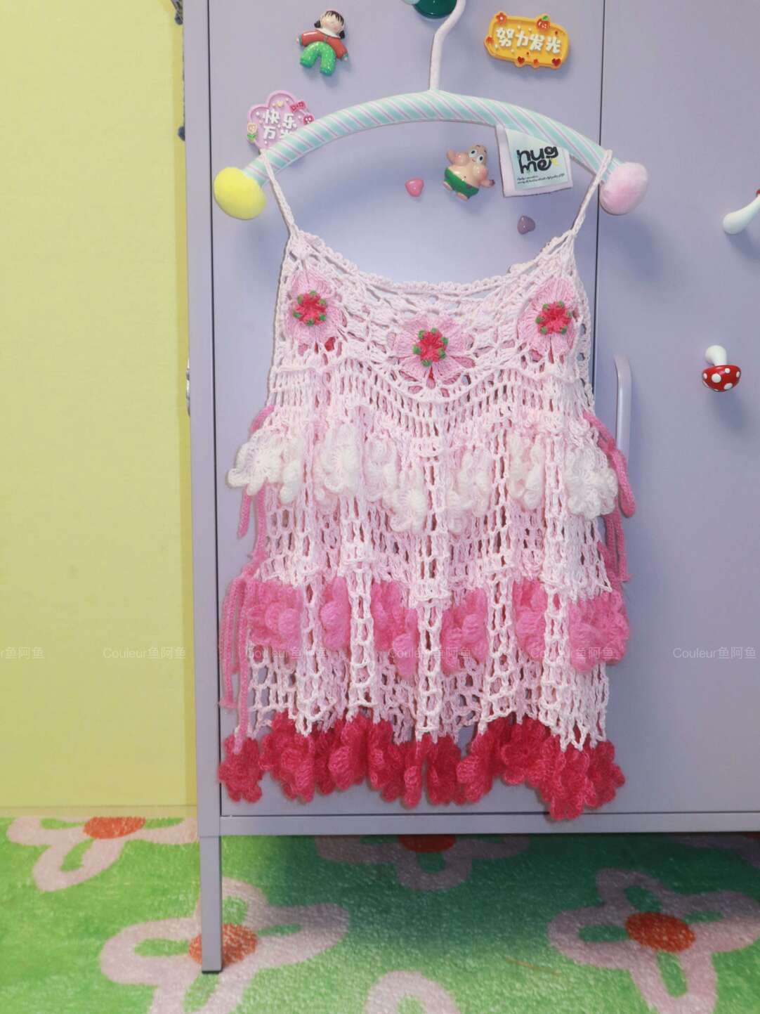 Handmade Fruit Series Strawberry Crochet Top