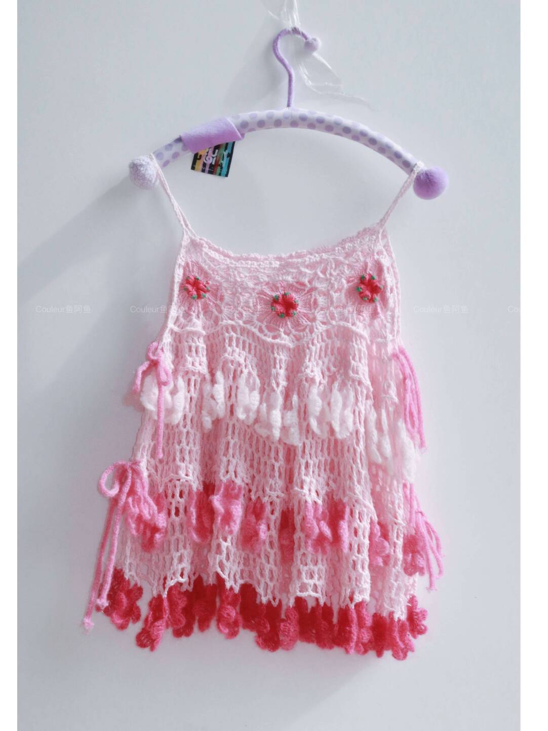 Handmade Fruit Series Strawberry Crochet Top