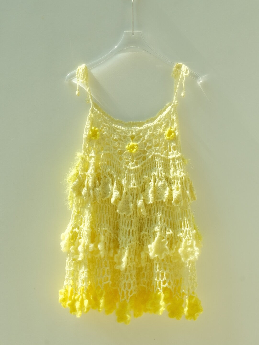 Handmade Fruit Series Yellow Cake Crochet Top