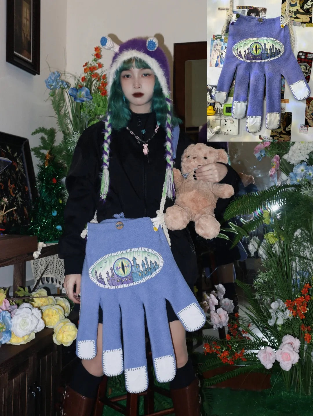 Handmade Giant Hand Fabric Bag