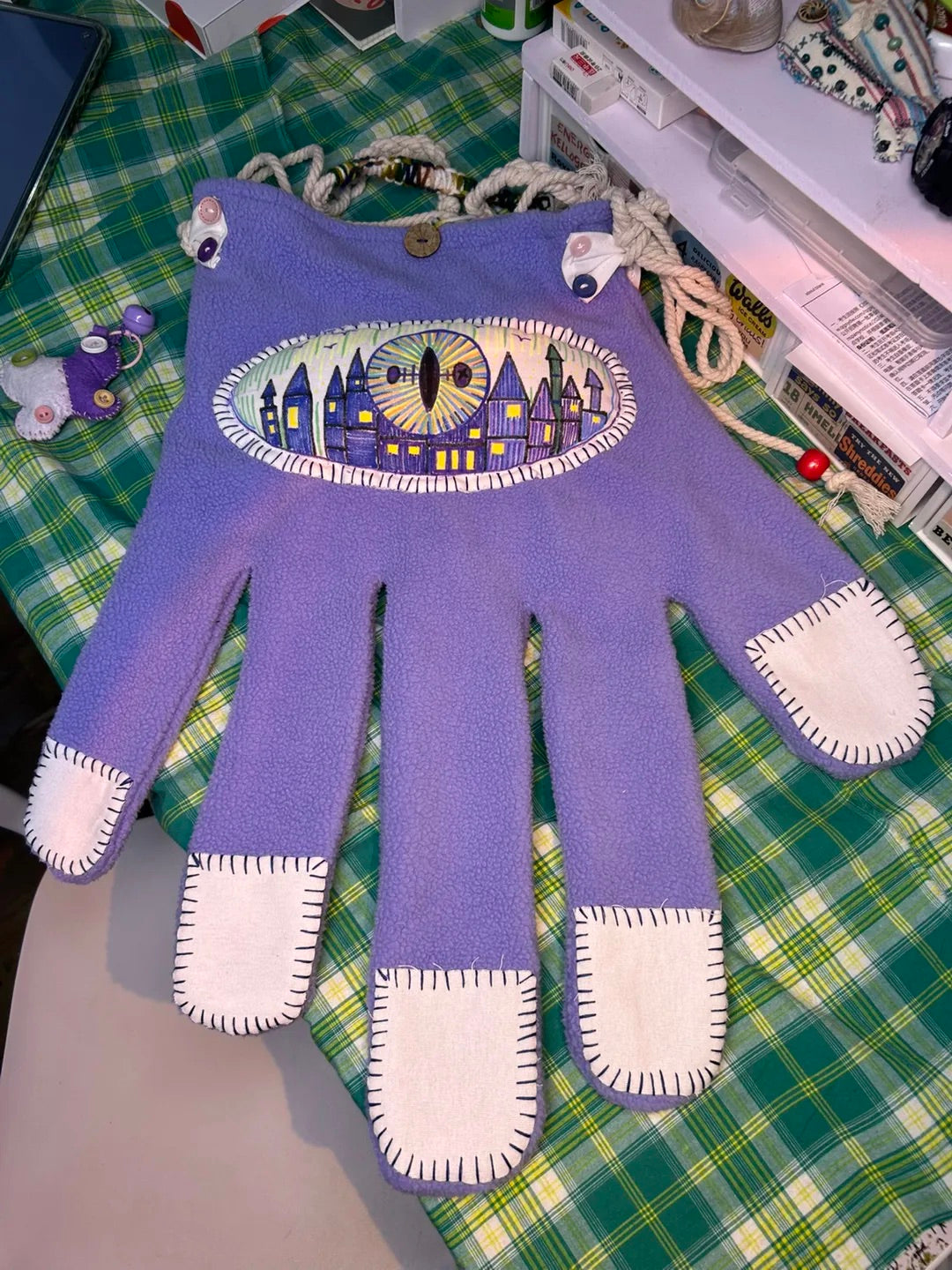 Handmade Giant Hand Fabric Bag