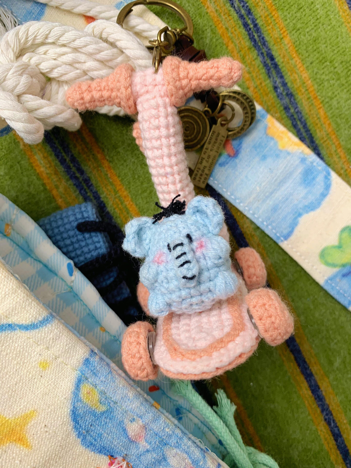 Handmade Kitten's Holiday Fabric Bag