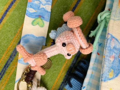 Handmade Kitten's Holiday Fabric Bag
