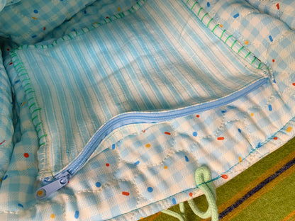 Handmade Kitten's Holiday Fabric Bag