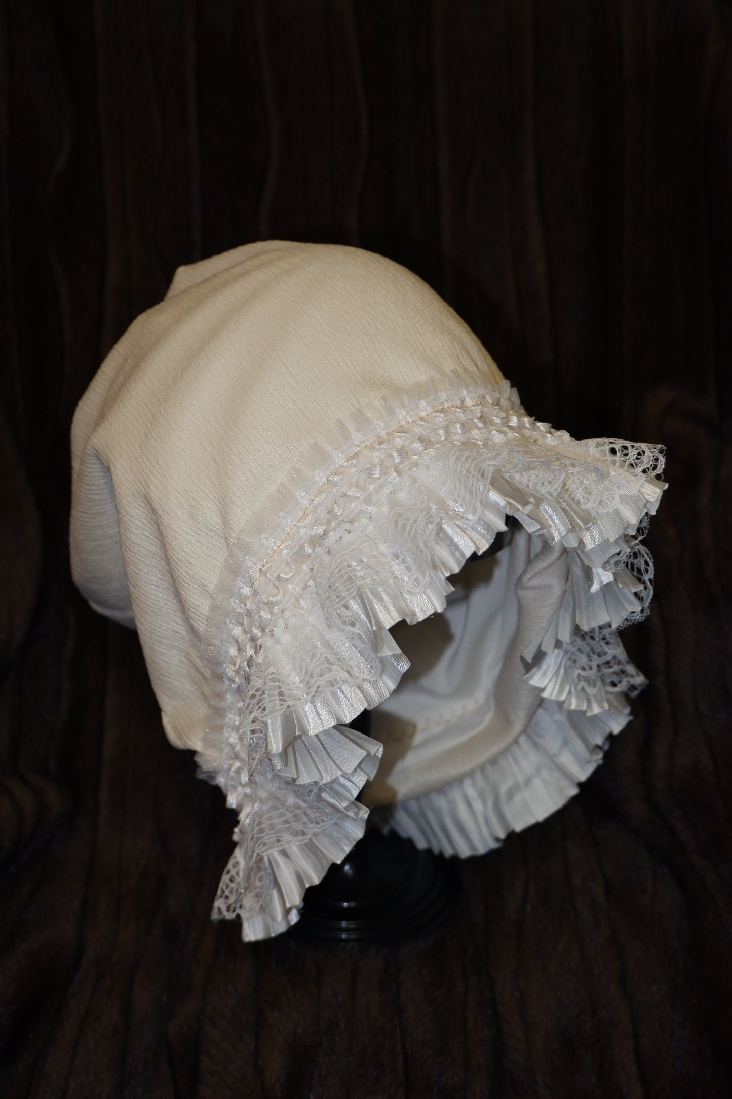 Handmade Lace Ruffle Beanie