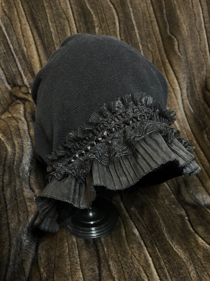 Handmade Lace Ruffle Beanie