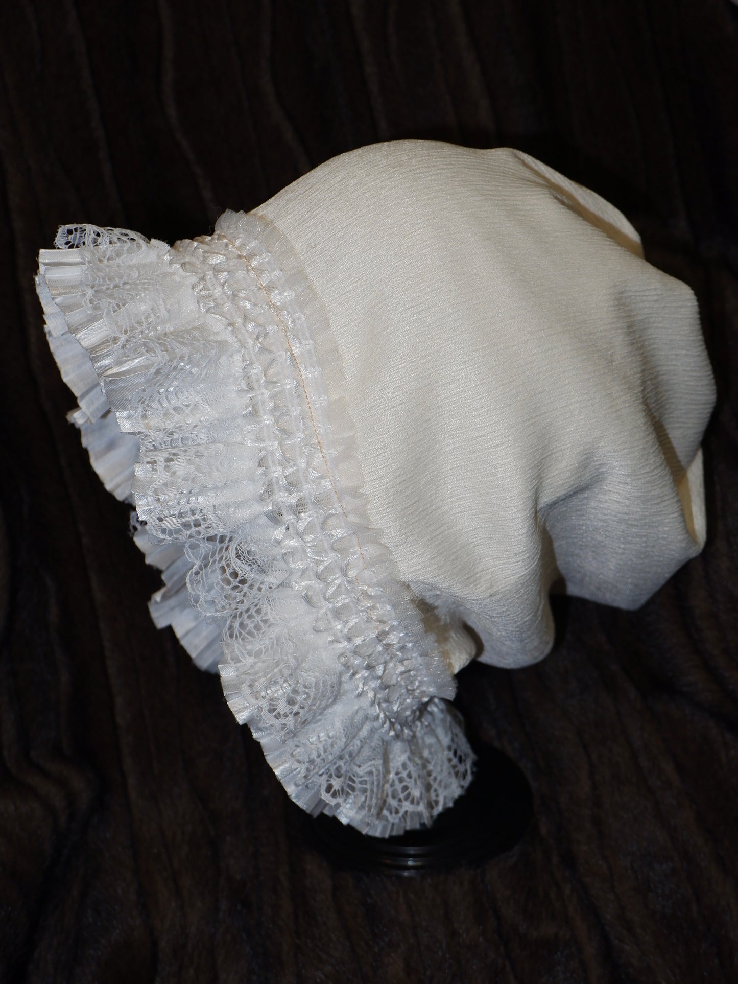 Handmade Lace Ruffle Beanie