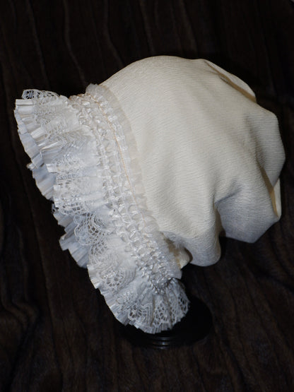Handmade Lace Ruffle Beanie