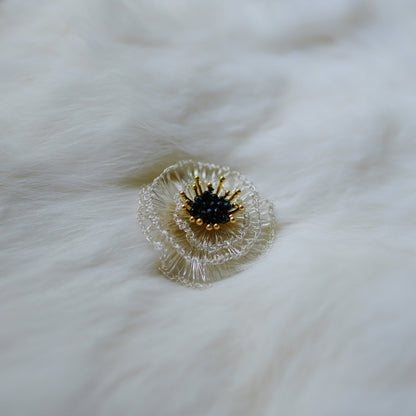 Handmade Metal Woven Flower Earrings